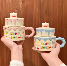 Кружка Торт Happy birthday  (цвета микс)